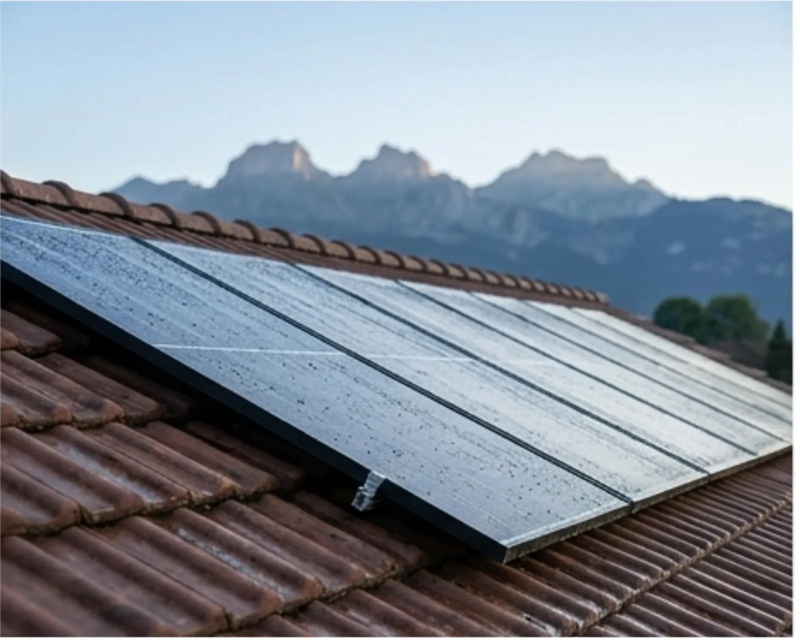 Solaranlage auf einem Schweizer Dach in Uster